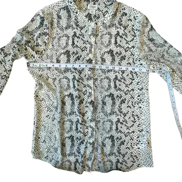 J. Crew Snakeskin Button-Up Top - Picture 8 of 10